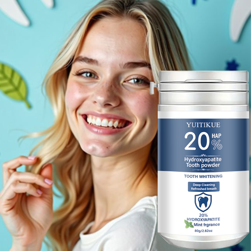 Teeth Whitening Ingredients - Yuitikue 20% Hydroxyapatite Tooth Powder, Mint