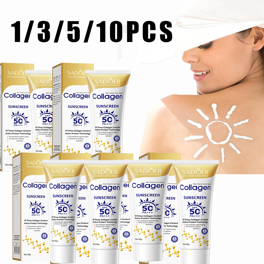 Uv Whitening Kit - 1/3/5/10pcs SADOER Collagen Anti-Wrinkle Whitening sunscreen