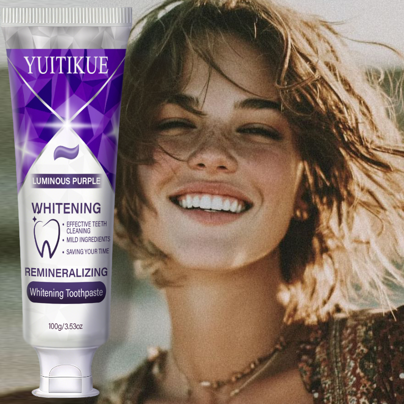 Teeth Whitening Ingredients - YUITIKUE Luminous Purple Whitening Toothpaste 100g,