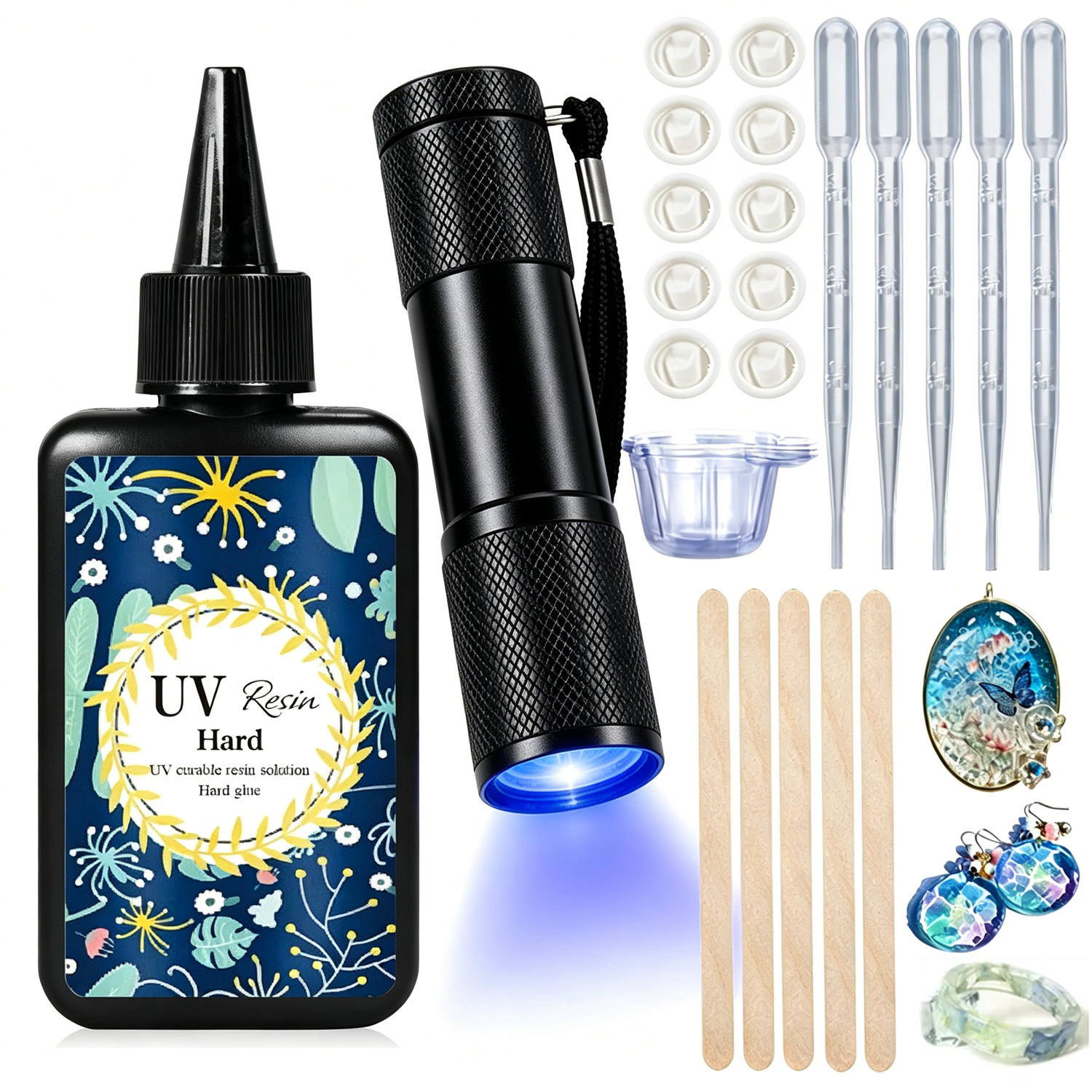Uv Whitening Kit - UV Resin Kit with Light,Hard Type,