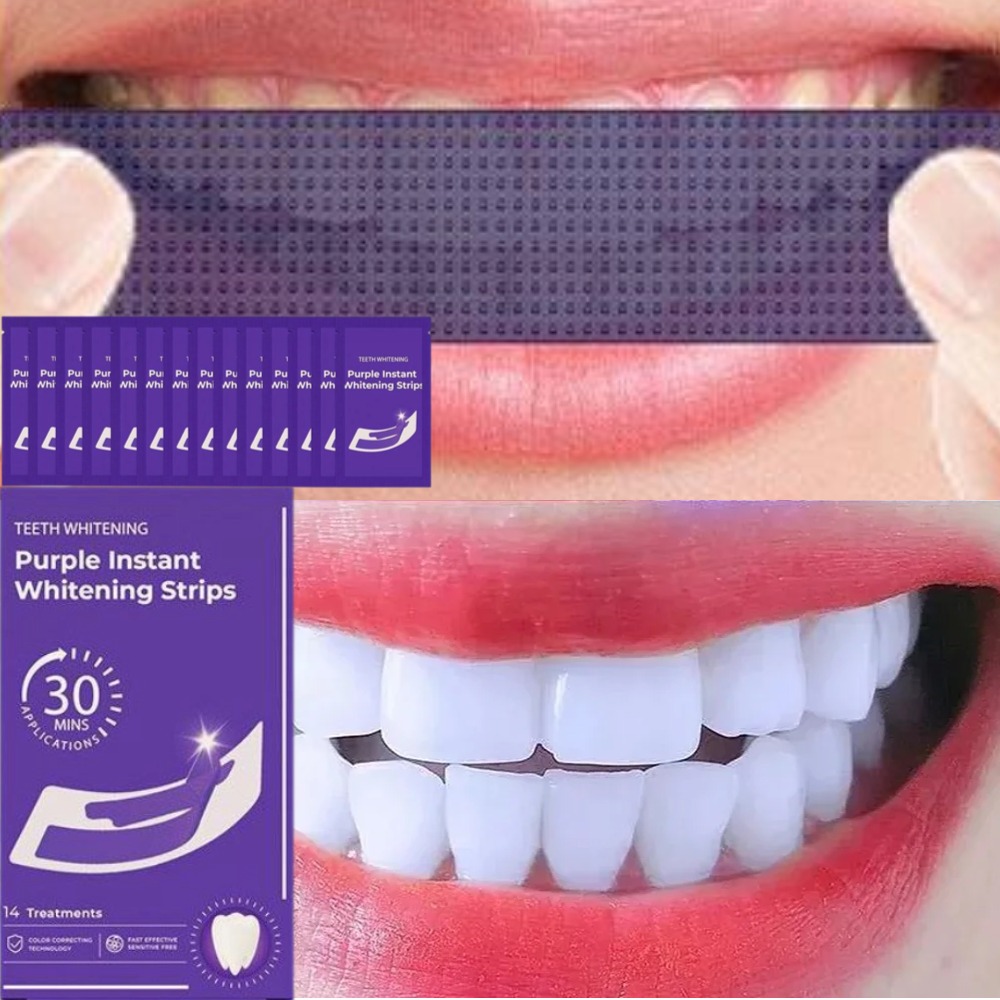 42Pairs V34 Purple Teeth White – обзор и цена Teeth Whitening Strips Crest