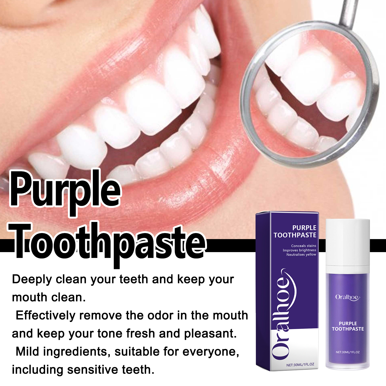 Xylitol Mint Purple Toothpaste – обзор и цена Teeth Whitening Xylitol