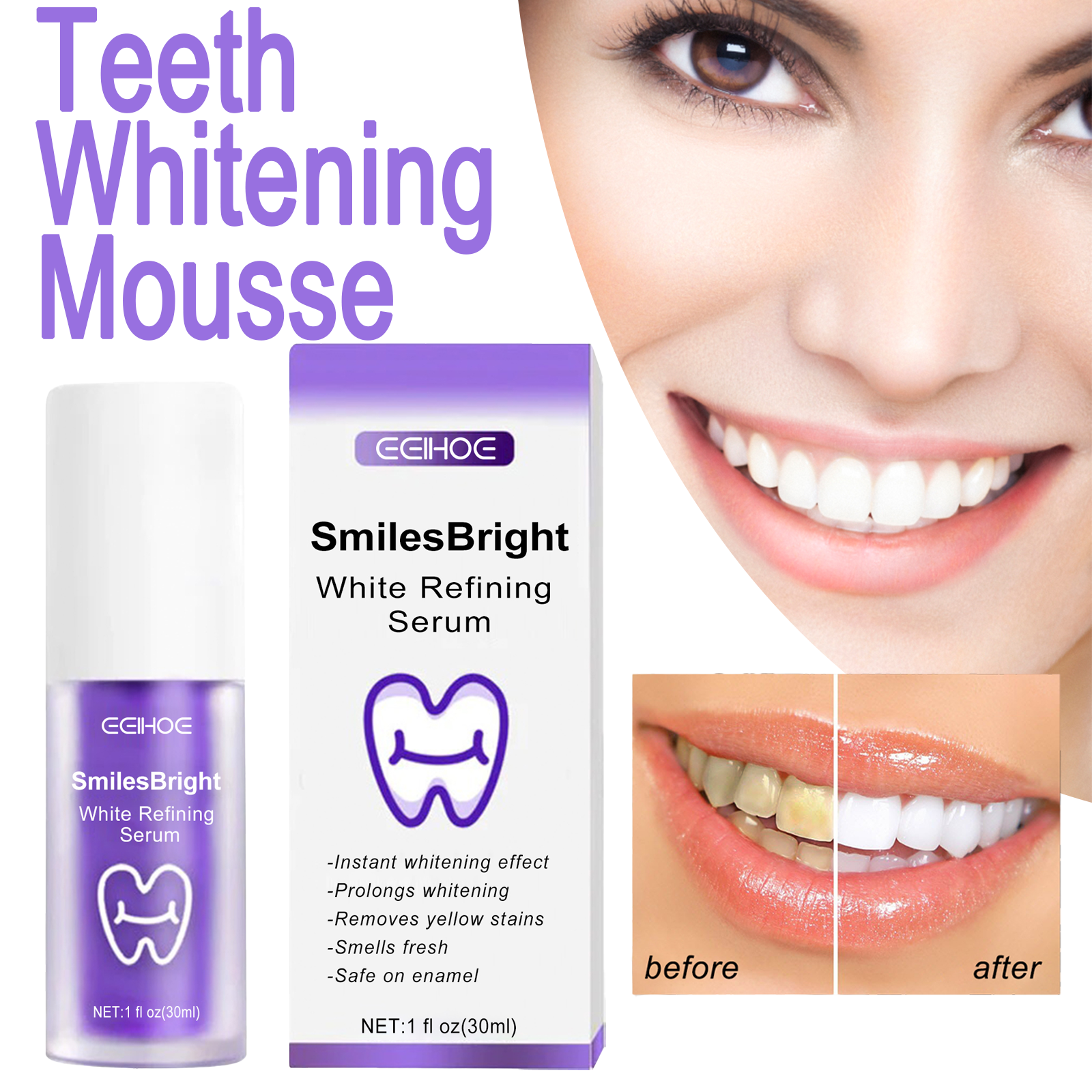EELHOE Smiles Bright White Ref – обзор и цена Teeth Whitening Ingredients