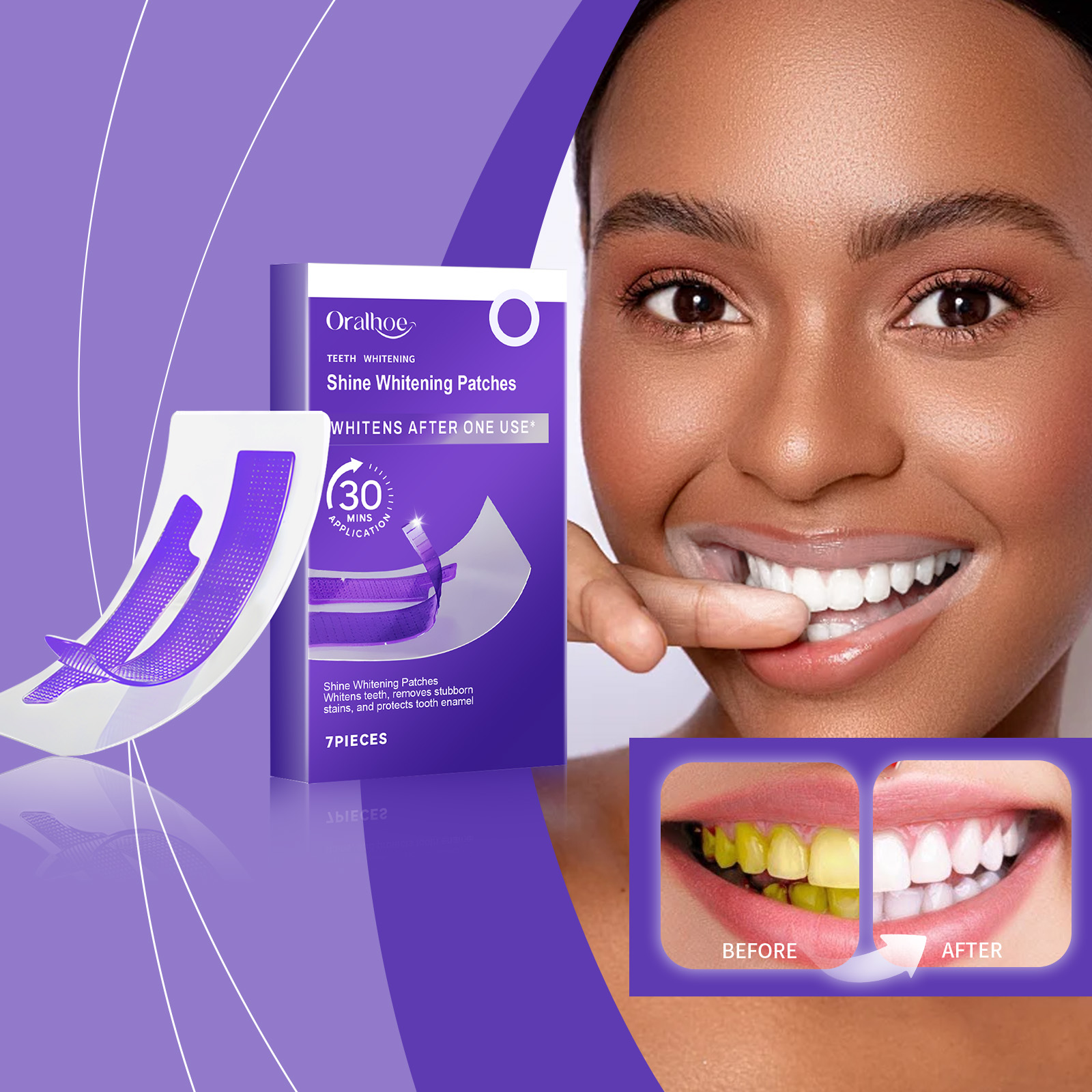 Purple Teeth Whitening Strips  – обзор и цена Teeth Whitening Strips Crest