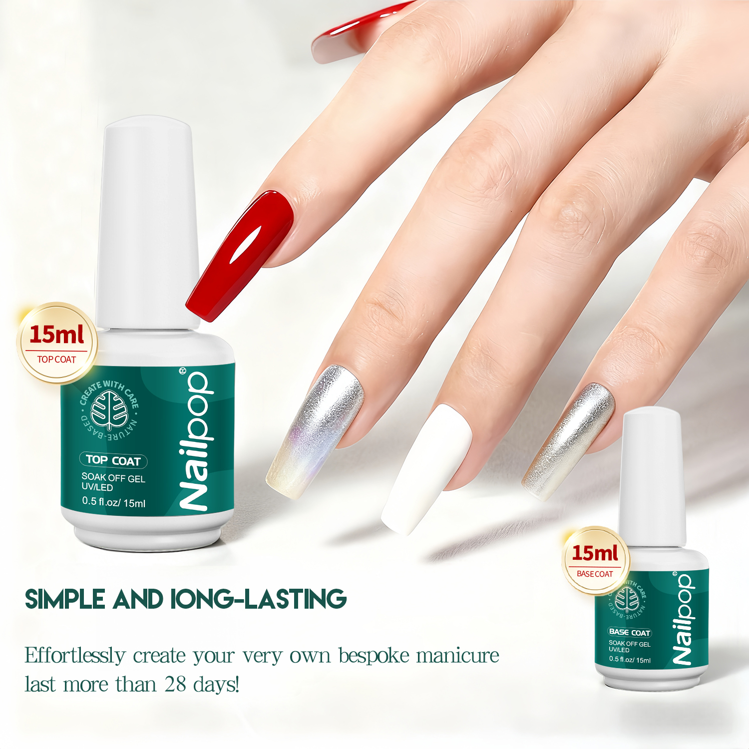 Nailpop HEMA/TPO Free Top Base – обзор и цена Uv Whitening Kit