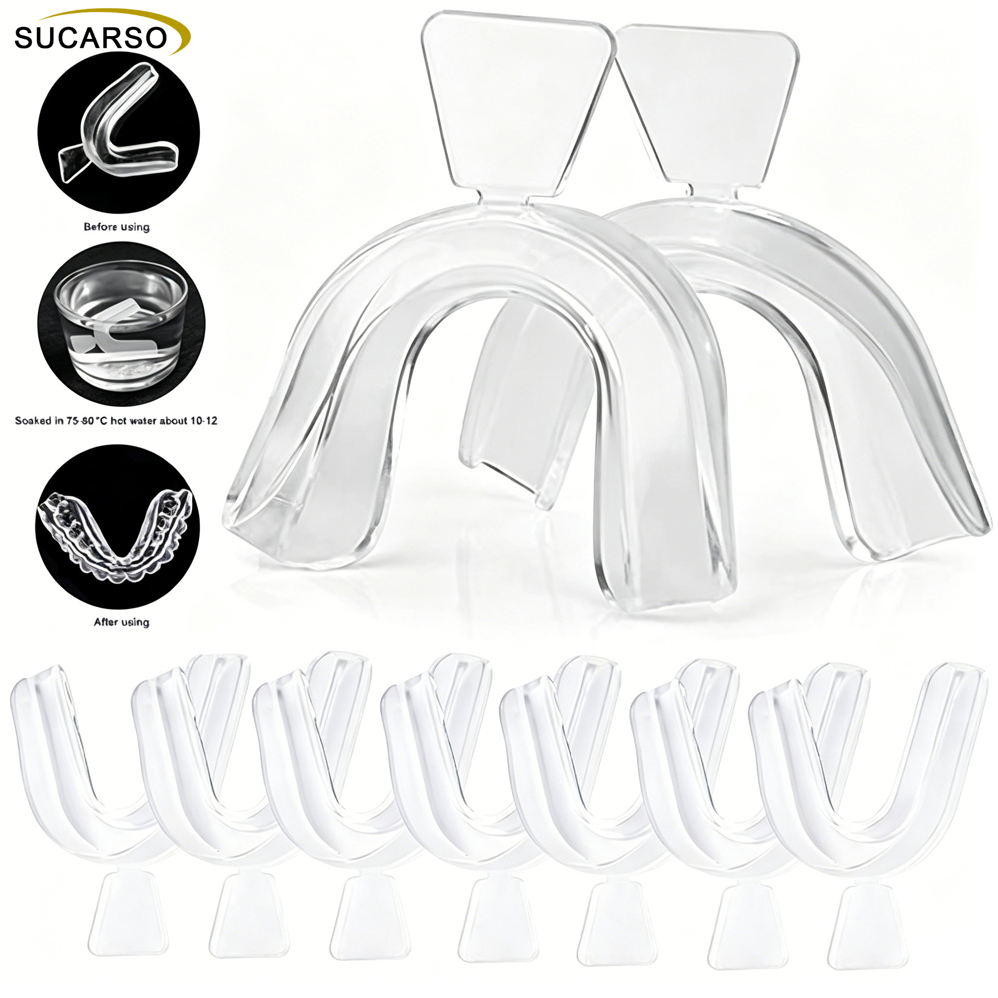2/4/10Pc Silicone Mouth Guard  – обзор и цена Teeth Whitening For Trays