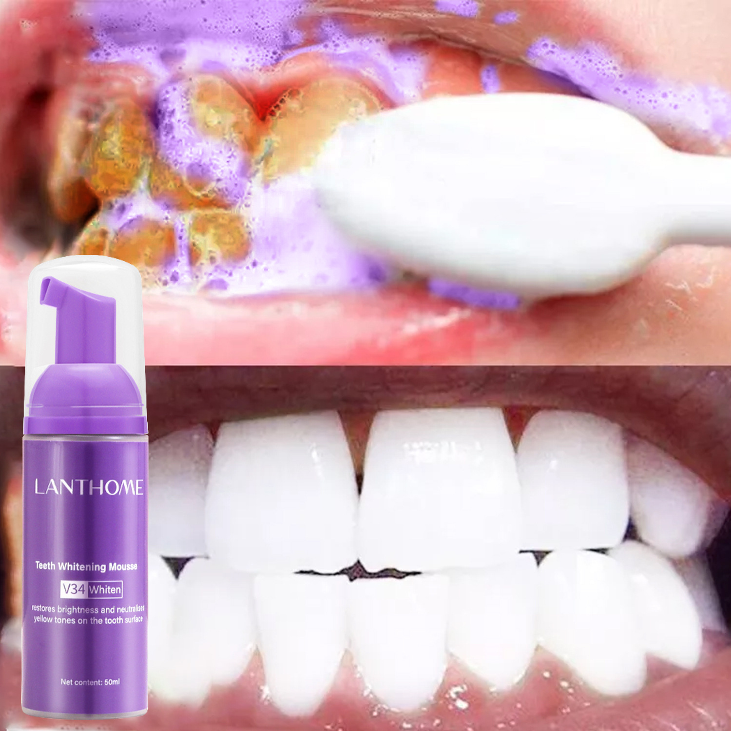 V34 Teeth Whitening Mousse Too – обзор и цена Teeth Whitening Xylitol