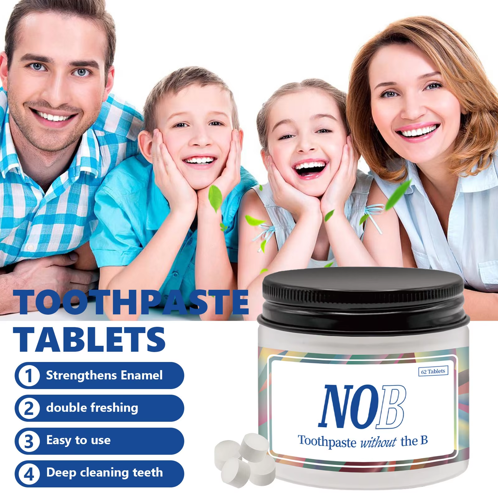 NOBS Toothpaste Tablets - Nano – обзор и цена Teeth Whitening Xylitol
