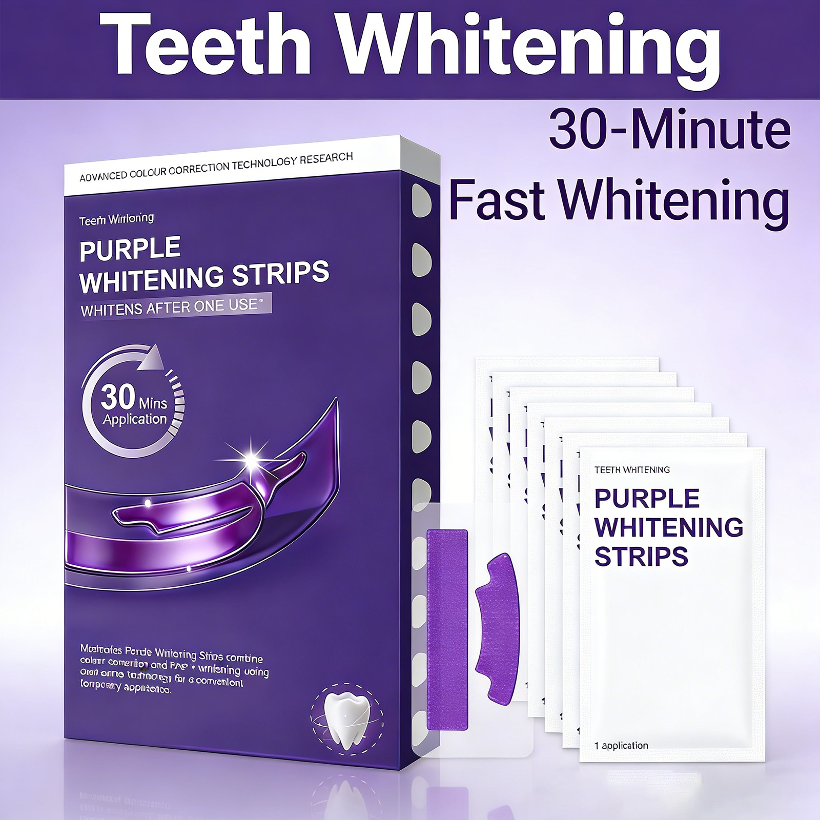 Purple Teeth Whitening Strips  – обзор и цена Teeth Whitening Strips Crest