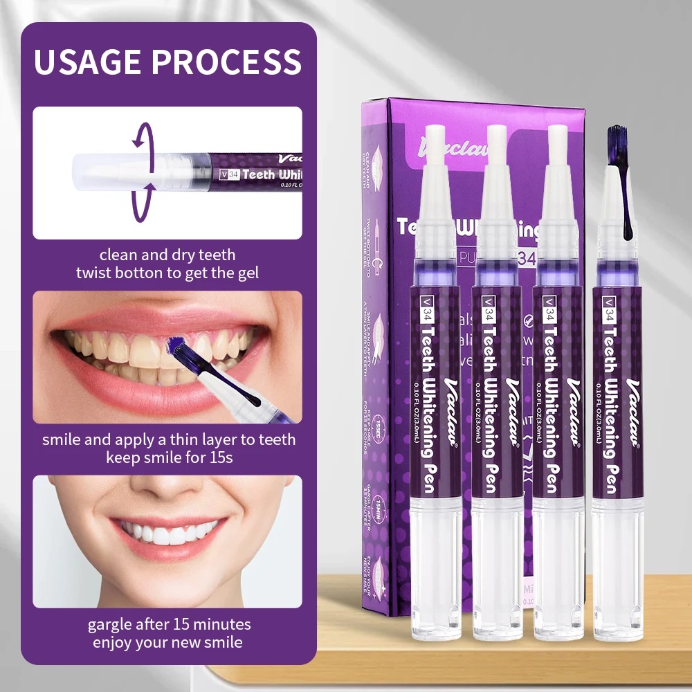 Vaclav V34 Purple teeth whiten – обзор и цена Teeth Whitening Xylitol